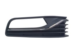 VW Polo Mk7 - Right Side Bumper Grill - With Hole - With Chrome Moulding - 2014-2017