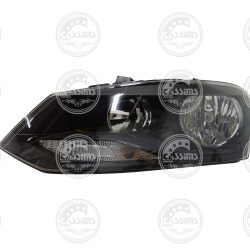 VW Polo 7 Trend Left Side Black Headlight - 2014-2017