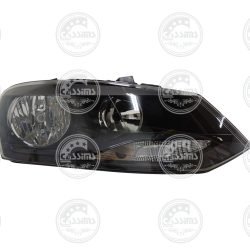 VW Polo 7 Black Headlight Right Side 2014-2017