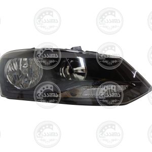 VW Polo 7 Black Headlight Right Side 2014-2017